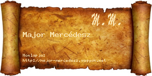 Major Mercédesz névjegykártya