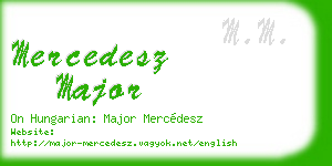 mercedesz major business card